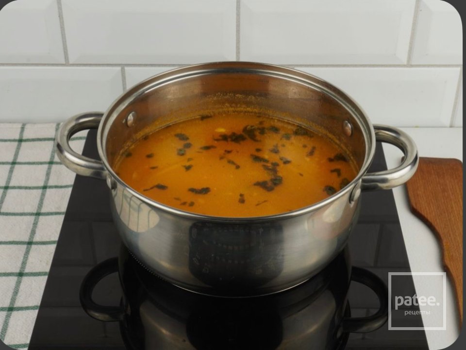 Куриный суп с рисом и томатной пастой 🍲 - Шаг 10
