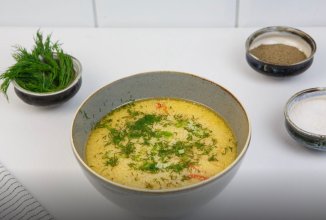 Яичный суп с зеленью и томатами 🍲