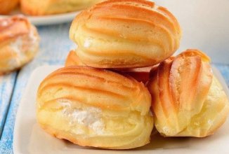 Заварные пирожные с нежной начинкой 🧁