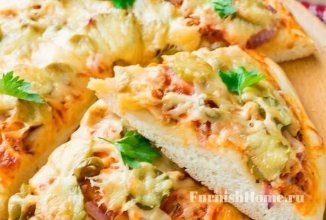 Домашняя пицца с курицей 🍕