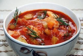Томатный суп-пюре из курицы🍲
