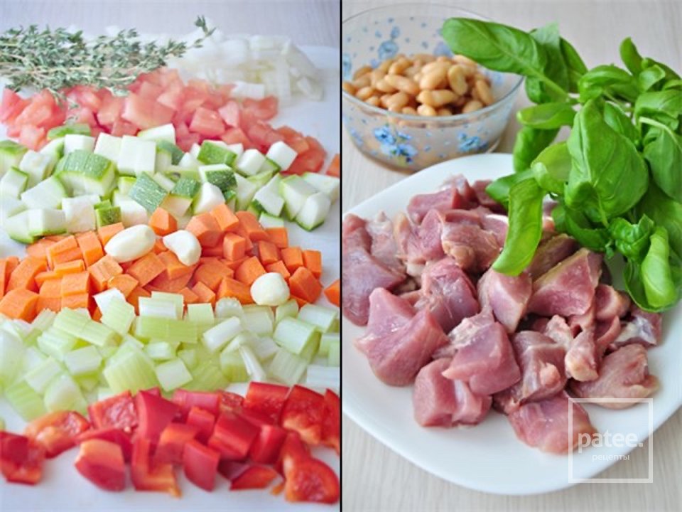 Диетический суп-гуляш с овощами и индейкой 🍲 - Шаг 2