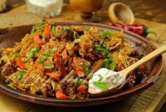 Тушеная капуста с говядиной 🥩