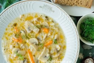 Суп с грибами и рисом в мультиварке 🍲