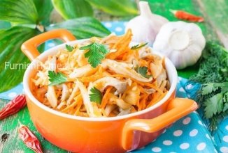 Вешенки по-корейски с морковью и луком 🍄