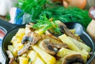 Жареная картошка с грибами 🥔