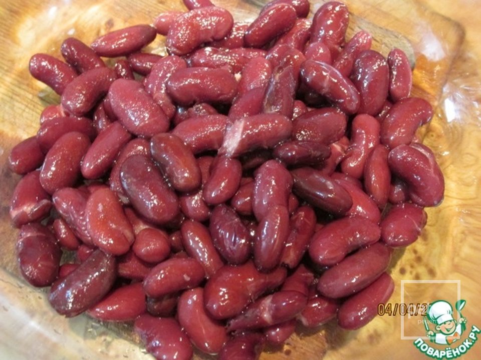 Баварский салат из копченой курицы с фасолью 🥗 - Шаг 3