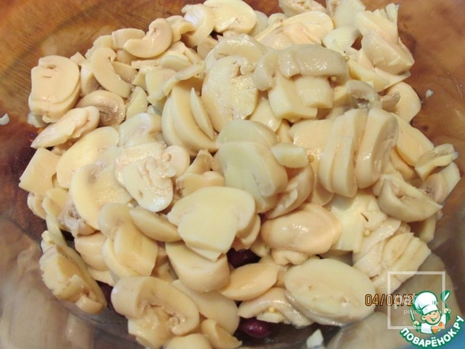 Баварский салат из копченой курицы с фасолью 🥗 - Шаг 4