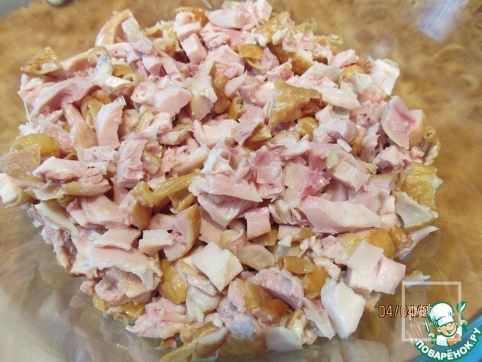 Баварский салат из копченой курицы с фасолью 🥗 - Шаг 5