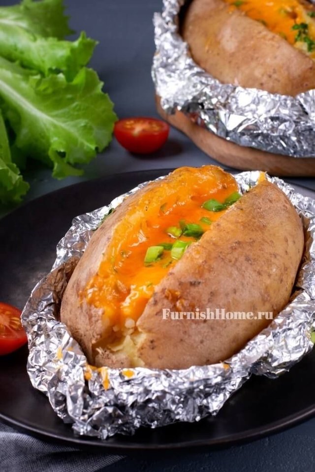 Картофель запечённый с сырной начинкой 🥔