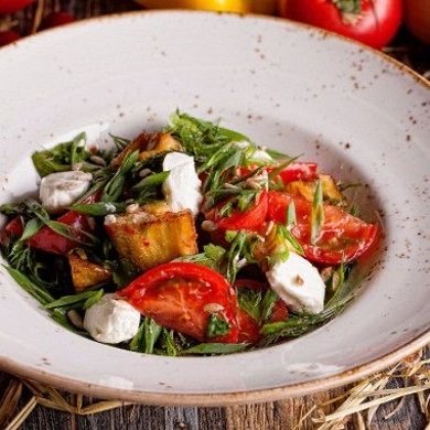 Салат с хрустящими баклажанами 🥗 - Шаг 1