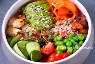 Поке с жареным сыром 🥗