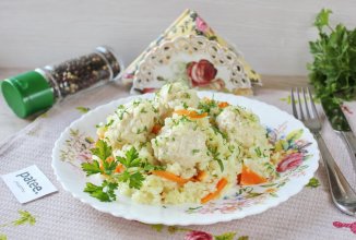 Рис с куриными фрикадельками