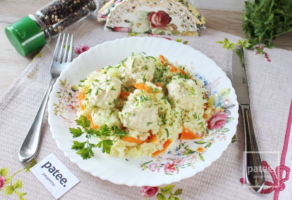 Рис с куриными фрикадельками - Шаг 12