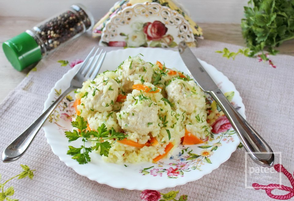 Рис с куриными фрикадельками - Шаг 13