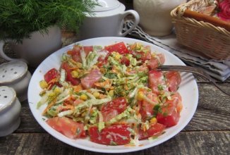 Салат из пекинской капусты под соусом из хрена 🥗