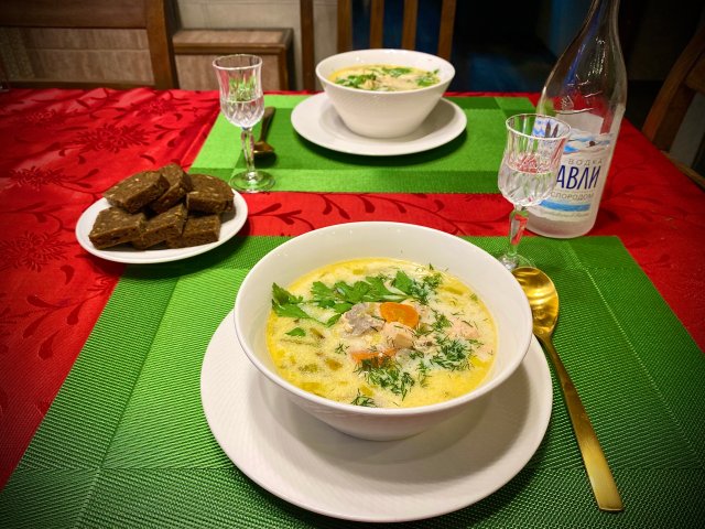 Финский сливочный суп из сёмги Lohikeitto