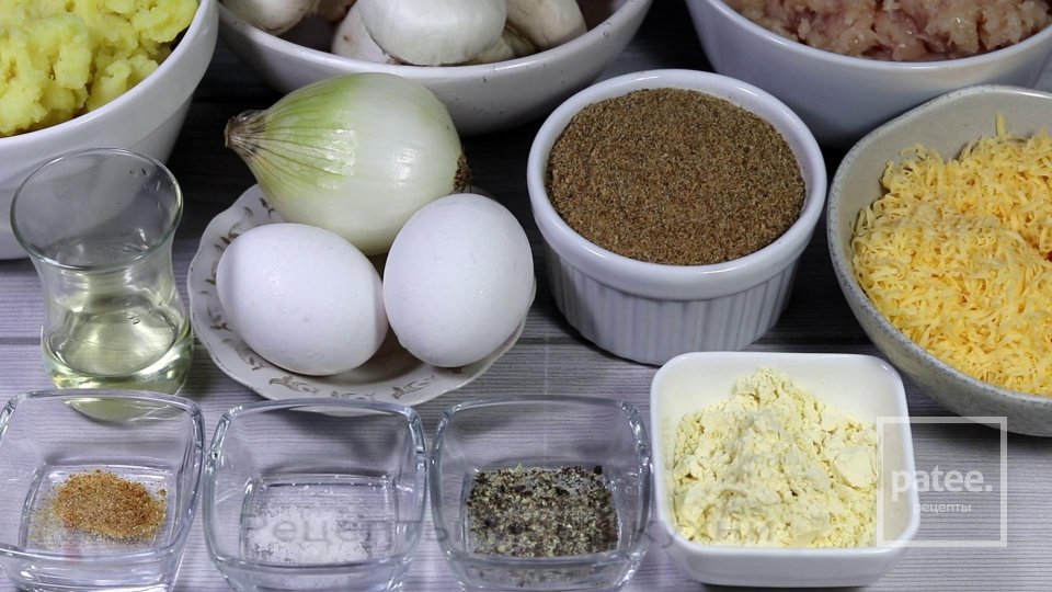 Картофельные лодочки с курицей и грибами - Шаг 1