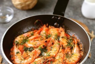 Креветки в чесночном соусе 🍤