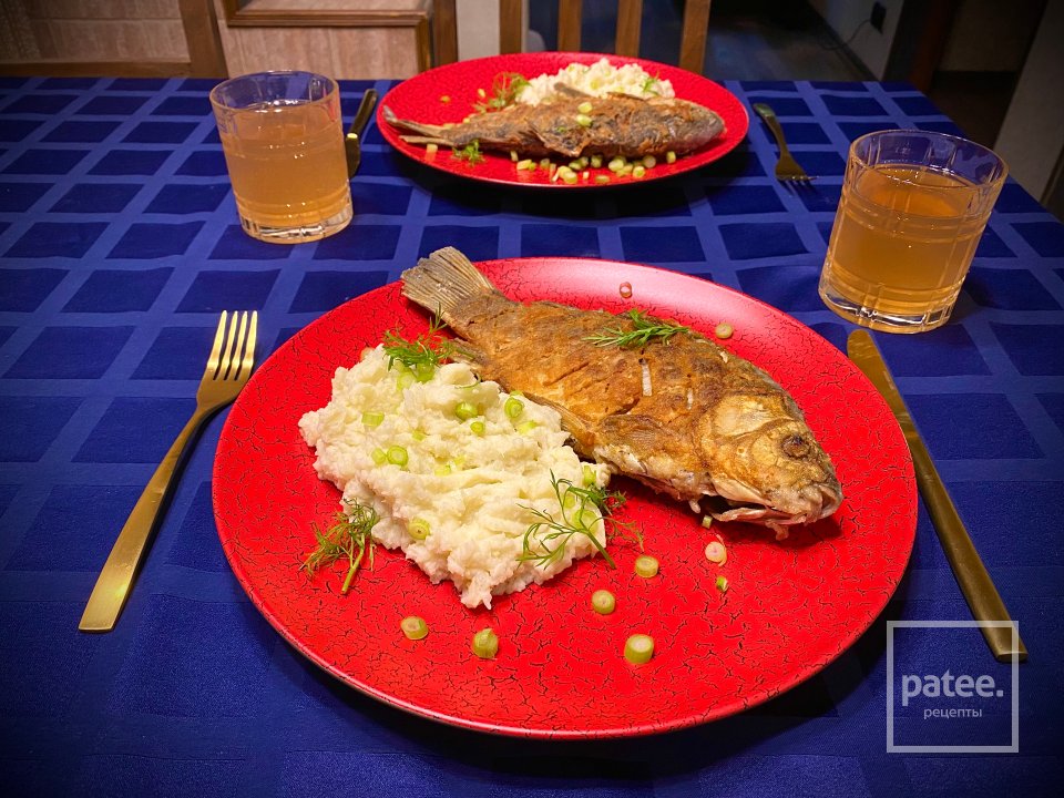 Жареные караси с пюре из цветной капусты - Шаг 10