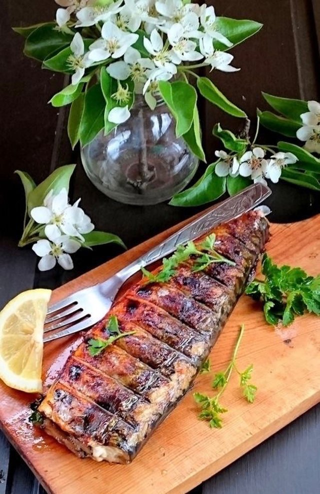 Ароматная скумбрия-гриль 🐠
