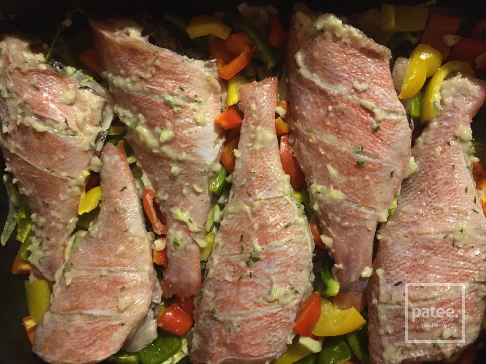 Рыбка на подушке из болгарских перцев. - Шаг 5