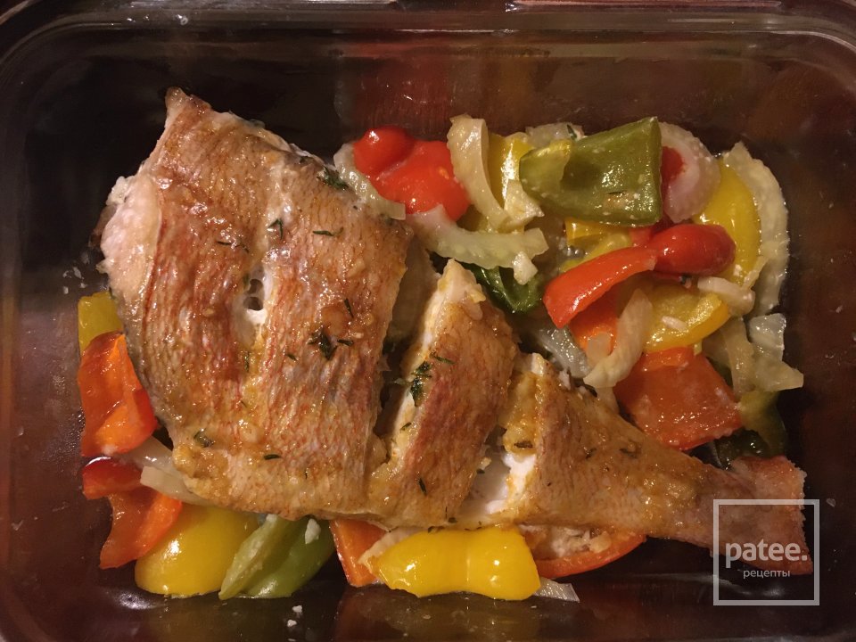 Рыбка на подушке из болгарских перцев. - Шаг 7