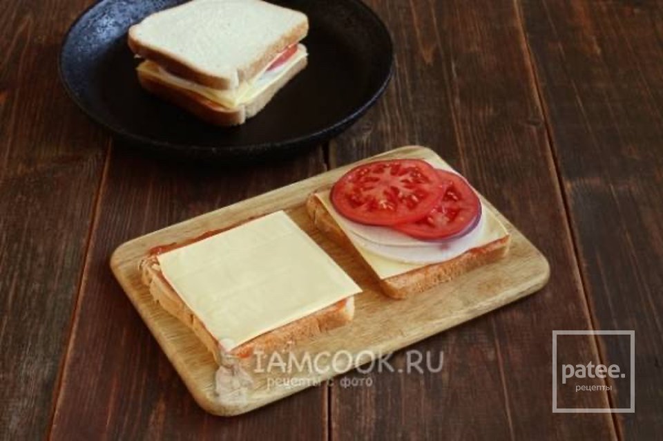 Сэндвич с ветчиной и сыром 🥪 - Шаг 6