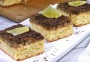 Лимонный пирог с изюмом и орехами