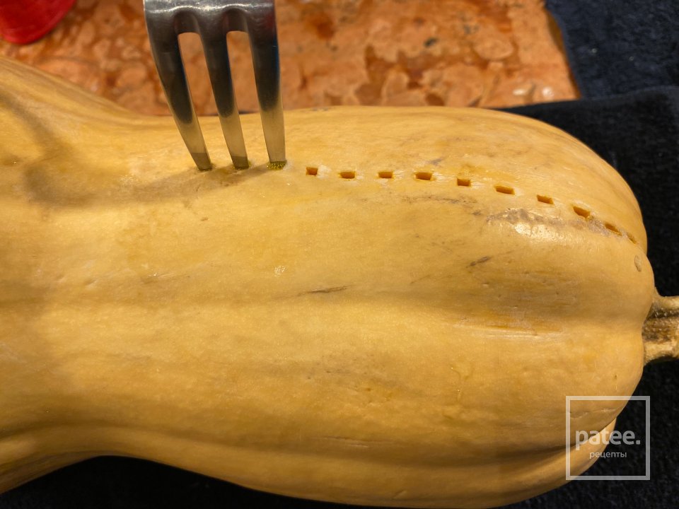 Тыквенный суп-пюре с имбирем, беконом и креветками - Шаг 2