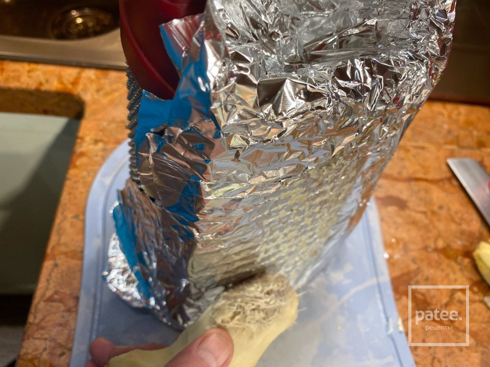 Тыквенный суп-пюре с имбирем, беконом и креветками - Шаг 6