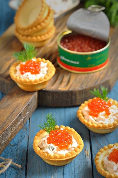 Тарталетки с начинкой из тунца, творожного сыра и красной икры. 👍🏼 - Шаг 1
