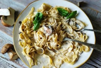 Сливочная паста с белыми грибами 🍝