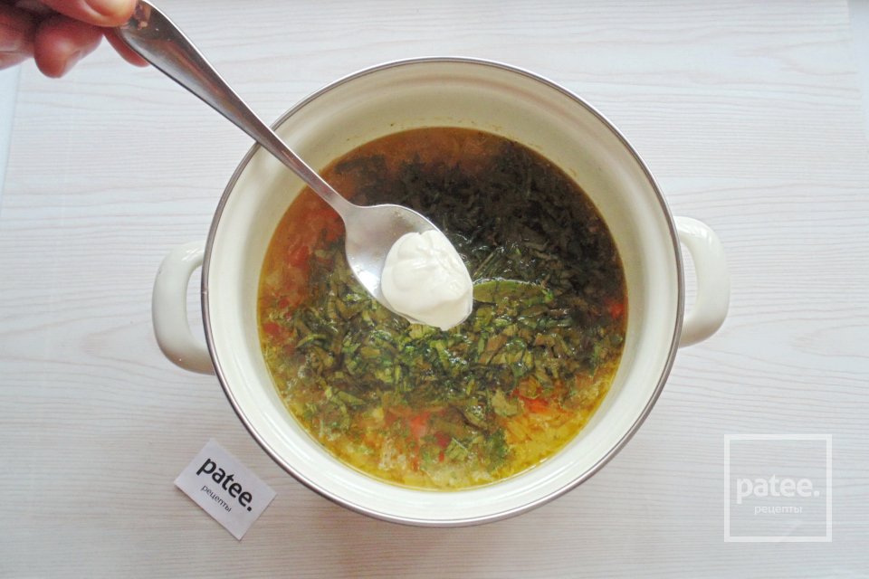 Суп из щавеля с плавленым сыром - Шаг 8
