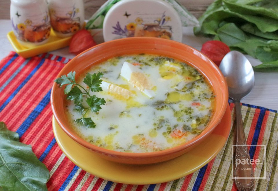 Суп из щавеля с плавленым сыром - Шаг 11