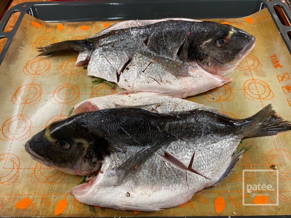 Распластанная Дорада с рисом и вермишелью - Шаг 5