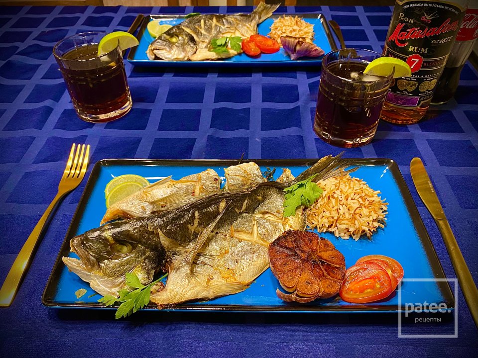 Распластанная Дорада с рисом и вермишелью - Шаг 14