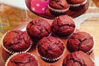 Шоколадные маффины с банановым сюрпризом 🧁