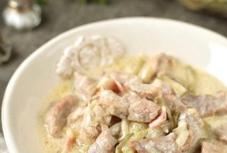 Курземес строганов (из свинины с огурцами) 🥩