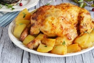 Курица целиком с картошкой в духовке 🍗