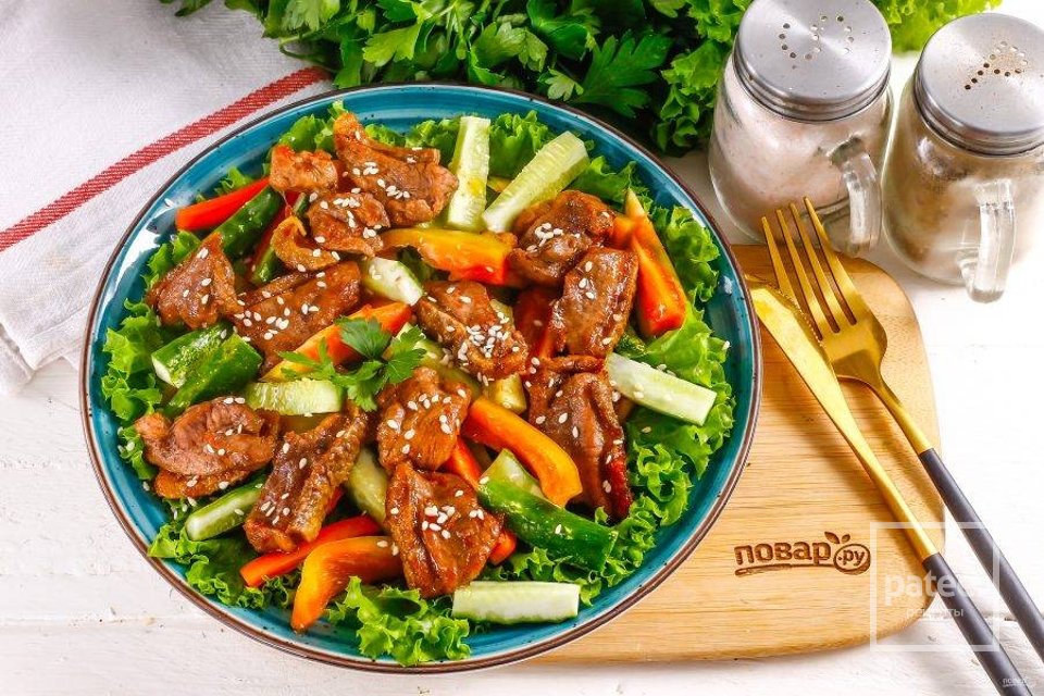 Салат с курицей терияки 🥗 - Шаг 8