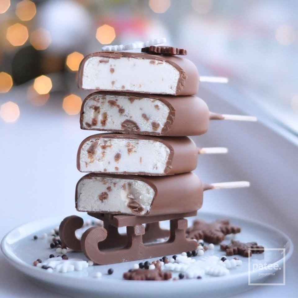 Творожные эскимо с кусочками шоколада 🍦 - Шаг 1