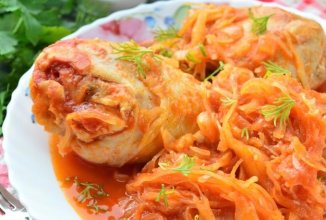 Тушеная курица с квашеной капустой 🍗
