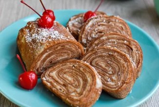 Блинный шоколадный рулет 🍫