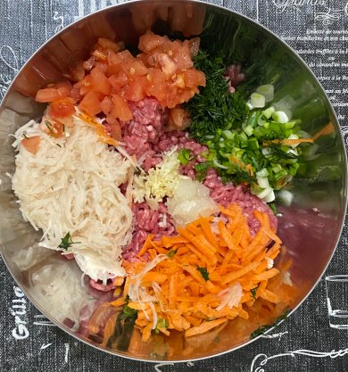 Гнезда из фарша - Шаг 2