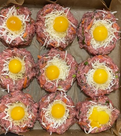 Гнезда из фарша - Шаг 6