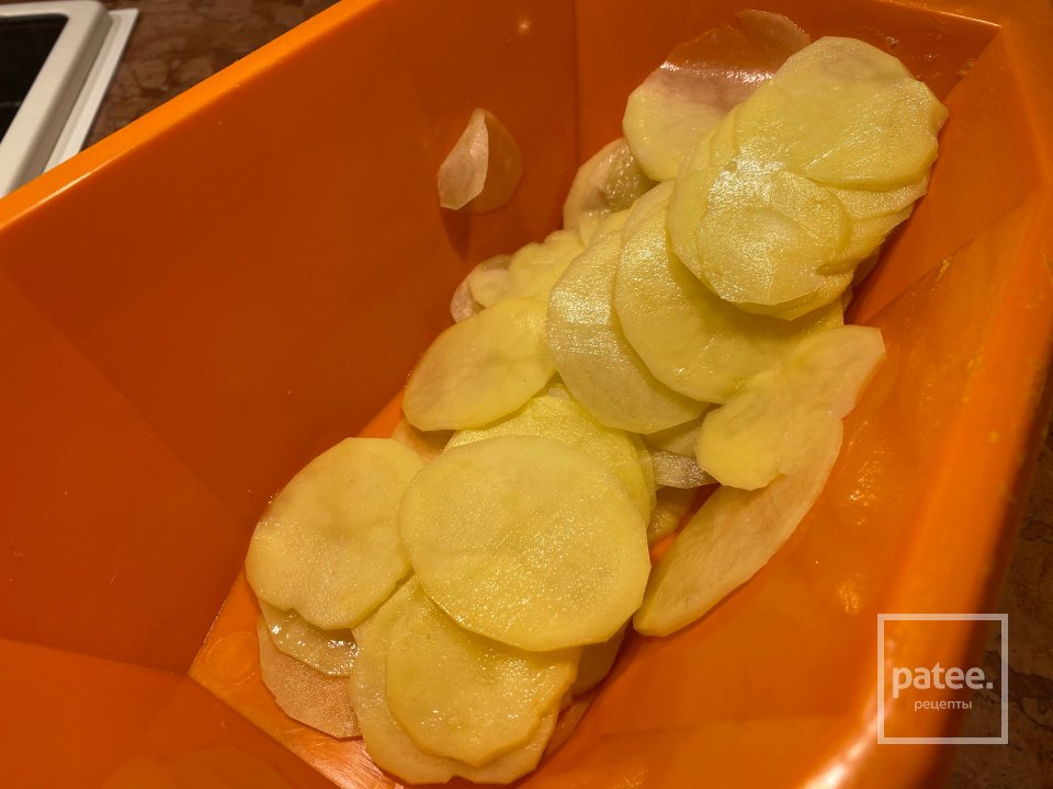 Суфле из сибаса с хрустящим картофелем, имбирным муссом, гороховым пюре за 16 часов - Шаг 1