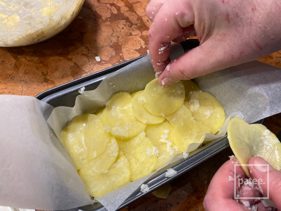 Суфле из сибаса с хрустящим картофелем, имбирным муссом, гороховым пюре за 16 часов - Шаг 3