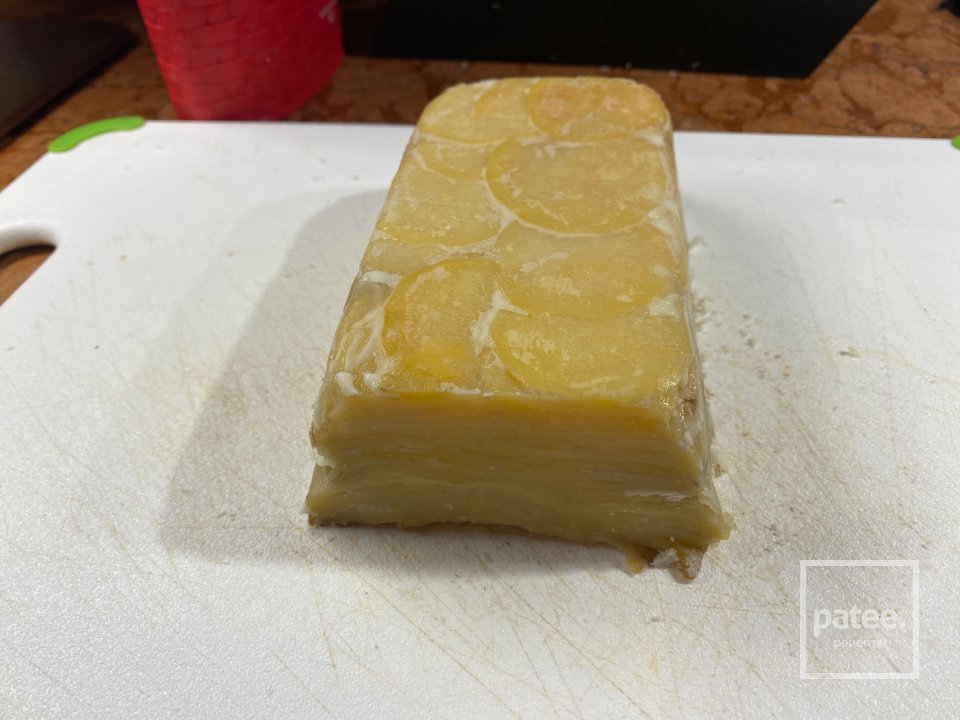 Суфле из сибаса с хрустящим картофелем, имбирным муссом, гороховым пюре за 16 часов - Шаг 14