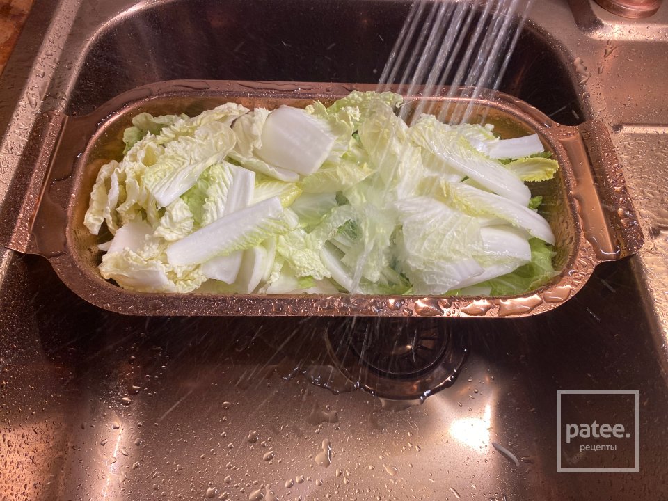 Японская лапша на даси, с сушеным крилем, тофу и быстрая кимчи - Шаг 2